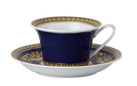 versace medusa blue coffee and tea sets|Versace cups.